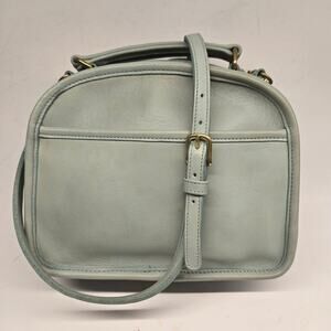 Vintage COACH Lunch Box Zip Crossbody Top Handle 9991 Aqua Green - K6C-9991